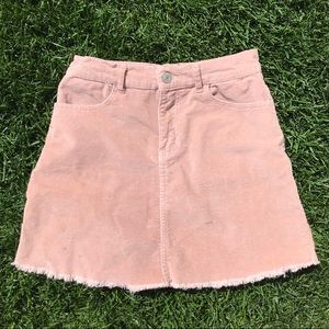 pink corduroy brandy skirt